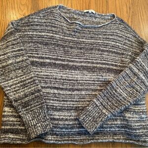 Madewell Marled Knit Sweater in Black and White